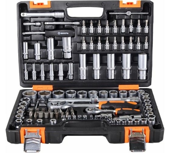 Набор инструментов Вихрь 1/2", 1/4", CrV, в кейсе, 108 предметов 73/6/7/8