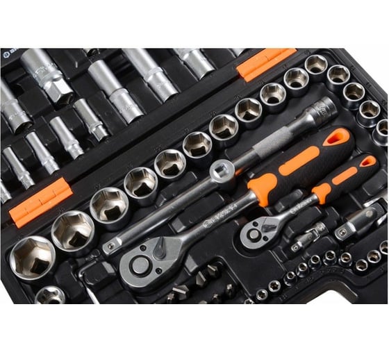 Набор инструментов Вихрь 1/2", 1/4", CrV, в кейсе, 108 предметов 73/6/7/8