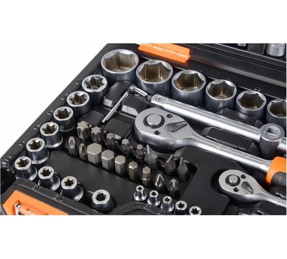 Набор инструментов Вихрь 1/2", 1/4", CrV, в кейсе, 108 предметов 73/6/7/8