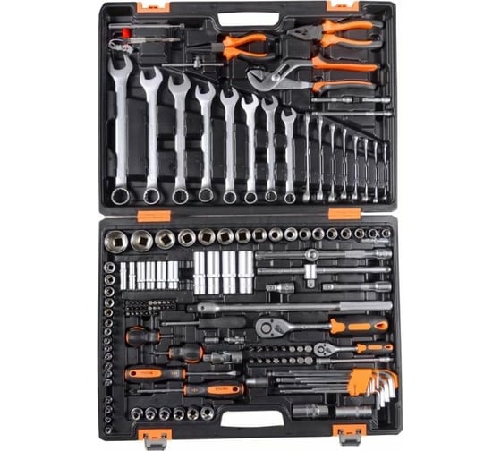 Набор инструментов Вихрь 1/2", 1/4", CrV, в кейсе, 151 предмет 73/6/7/9