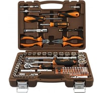 Набор торцевых головок 1/4DR, 1/2DR и аксессуаров Ombra 80 предметов 55563 OMT80SL