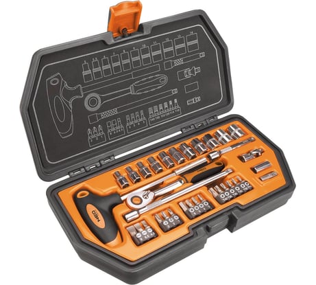 Набор сменных головок 1/4 NEO Tools 34 шт 08-601
