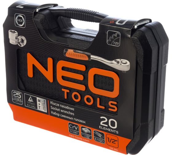 Сменные головки NEO Tools 20 шт 1/2 08-661