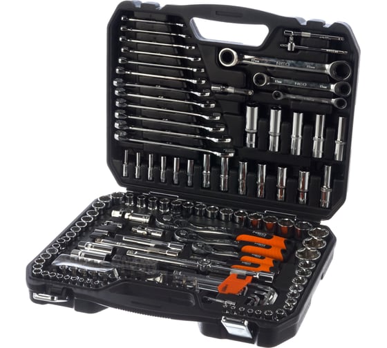 Головки NEO Tools сменные 156 шт., 1, 4, 3, 1/2" CrV 08-668