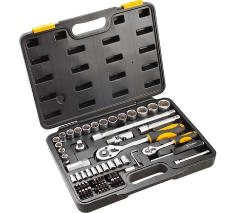 Головки сменные 72 шт. (1/4", 1/2", CrV) TOPEX 38D643