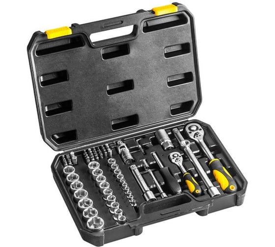 Головки сменные 72 шт. (1/4", 1/2", CrV) TOPEX 38D643