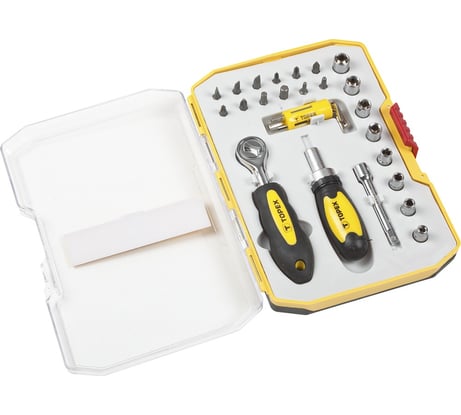 Набор торцевых головок и насадок с трещотками TOPEX 1/4" 26 шт. 39D526