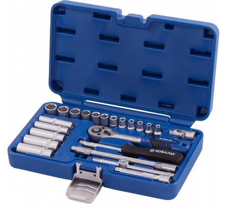 Набор торцевых головок 1/4, 23шт, кейс КОБАЛЬТ 010201-23
