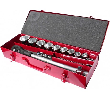 Набор головок торцевых JTC 6-гранных 3/4", 22-50 мм в металлическом кейсе 15 предметов, H615M 700766