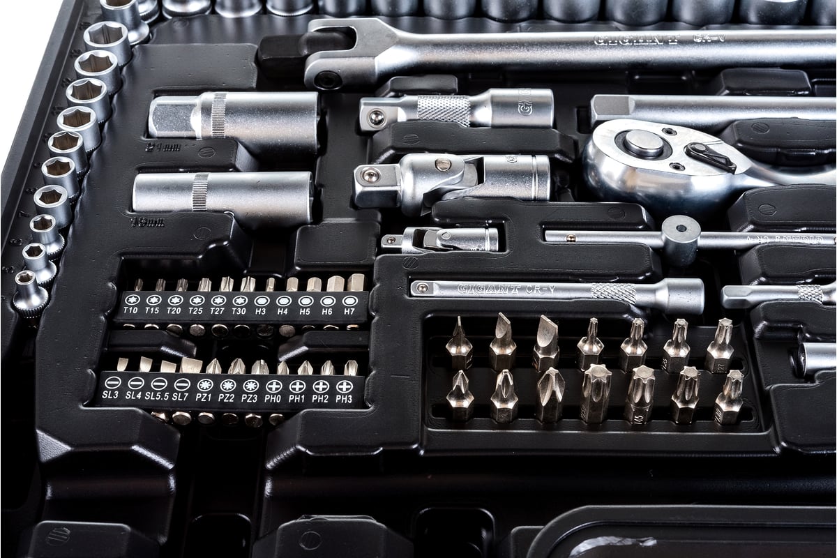 Набор инструментов Gigant 119 предметов, Сталь Cr-V, GAS 119 - выгодная ...