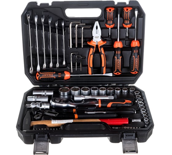 Набор слесарно-монтажного инструмента Gigant 66 предметов, Сталь Cr-V ...