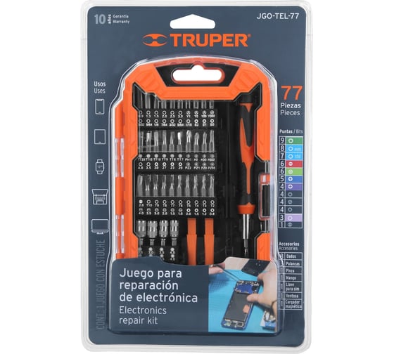 Набор бит для мобильных телефонов и электроники JGO-TEL-77 Truper 100373