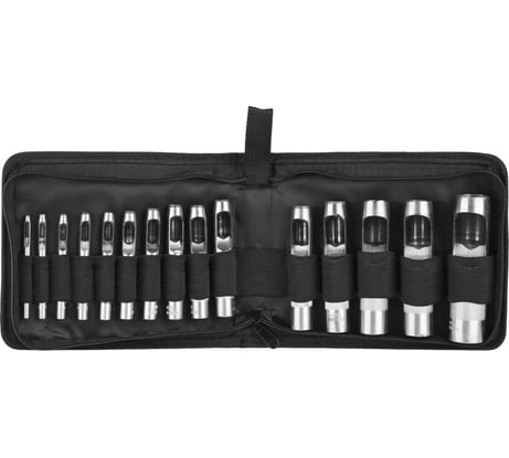 Набор пробойников для кожи 3-25мм, 15шт Зубр МАСТЕР 22949-H15