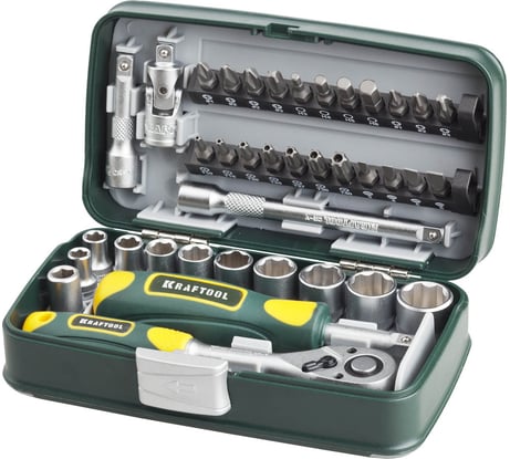 Универсальный набор инструмента KRAFTOOL Universal-38 1/4", 38 предметов 27970-H38