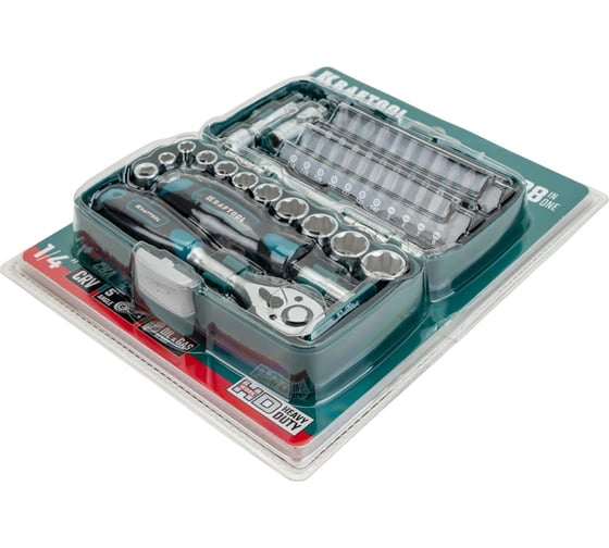 Универсальный набор инструмента KRAFTOOL Universal-38 1/4", 38 предметов 27970-H38