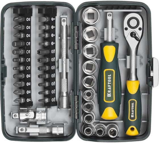 Универсальный набор инструмента KRAFTOOL Universal-38 1/4", 38 предметов 27970-H38