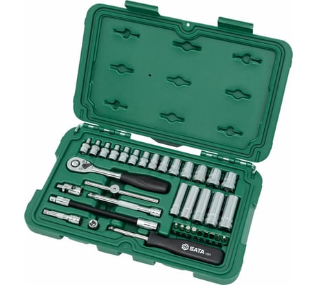 Набор торцевых головок с принадлежностями, 36 шт, 1/4 DR, SATA 09001