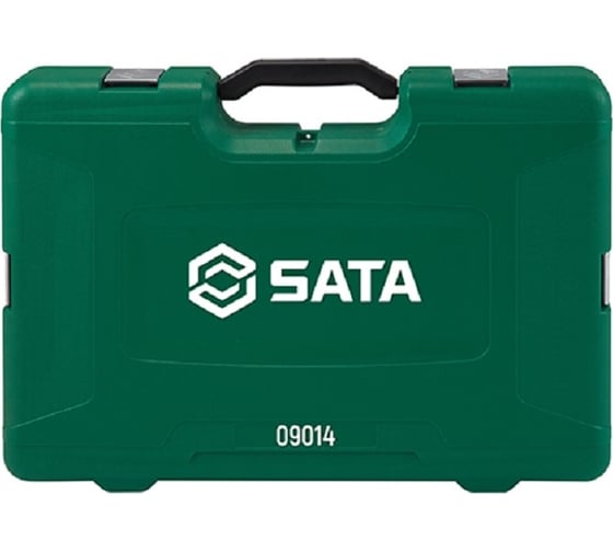 Набор ключей и торцевых головок метрических и дюймовых из 124 пр. SATA под воротки 1/4, 3/8 и 1/2 дюйма S 09014