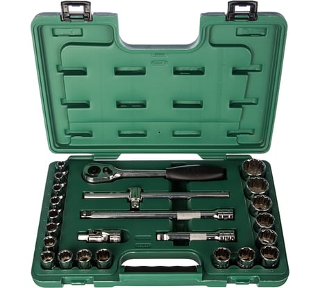 Набор торцевых 12-гранных головок, 24 шт, 1/2 DR, Sata 09060