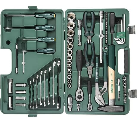 Универсальный набор инструмента, 80 шт, 1/4 и 1/2 DR, SATA 09403