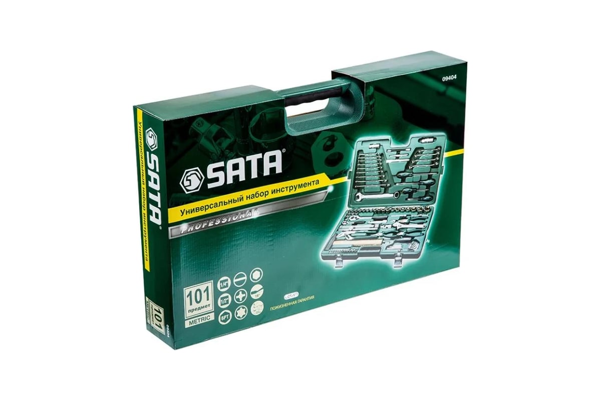 Универсальный набор инструмента, 101 шт 1/4 и 1/2 DR, SATA 09404 ...