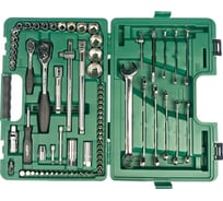 Набор ключей и торцевых головок из 76 предметов под воротки 1/4 и 1/2 дюйма метрический Sata S09519