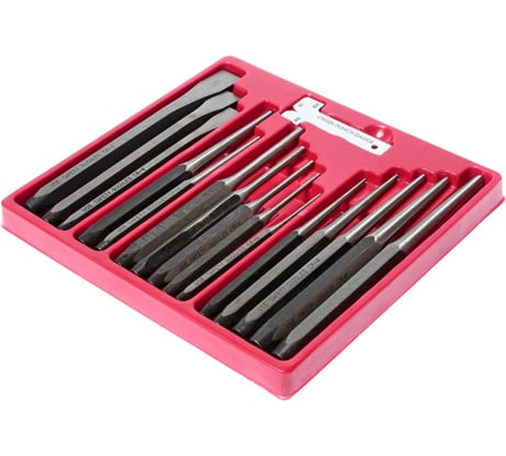 Зубило и выколотка в кейсе 15шт JTC JW0054
