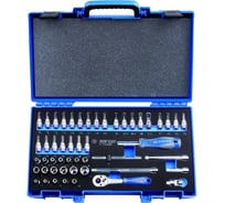 Набор торцевых головок с принадлежностями (1/4", шестигранные, 4-14 мм, 50 предметов) KING TONY 2550MRV