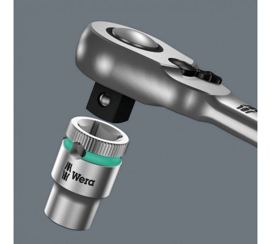 Набор с трещоткой WERA Zyklop Metal переключение реверса, 3/8", метрический, 29 пр WE-004048