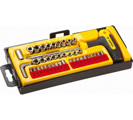 Набор сменных наконечников и головок с держателем 41 шт. TOPEX 39D369