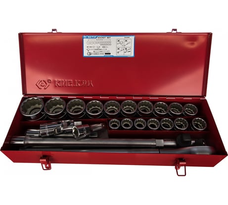 Набор торцевых головок с принадлежностями (3/4", двенадцатигранные, 22-50 мм, 23 предмета) KING TONY 6023MR
