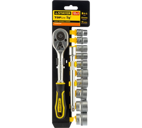 Набор STAYER STANDARD 3/8", 12 предметов 27752-H12
