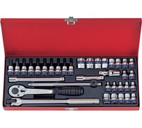 Набор двенадцатигранных торцевых головок с принадлежностями (3/8”, 6-19мм, 36 предметов) KING TONY 3034MR