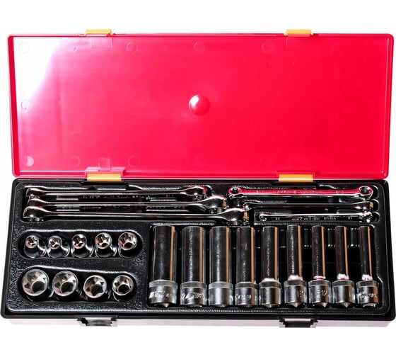 Набор инструментов TORX ключи E6-E24, головки E10-E24 в кейсе 24шт JTC-K4241