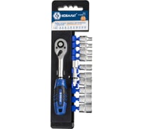 Набор головок торцевых с трещоткой 1/4" КОБАЛЬТ 010206-11