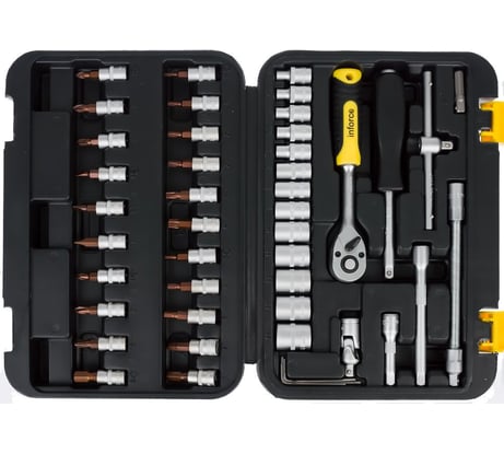 Набор торцевых головок и бит Inforce 46 предметов 06-01-02