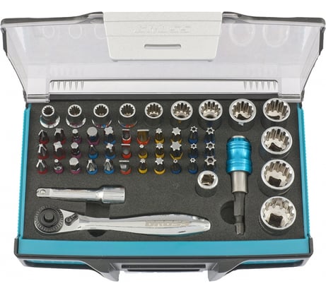 Трещотка с набором бит и торцевых головок GROSS 49 шт. 11600