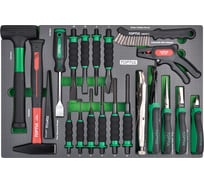 Набор инструментов TOPTUL молотки, выколотки и губцевый, 21 предмет в мягком ложементе GED2105