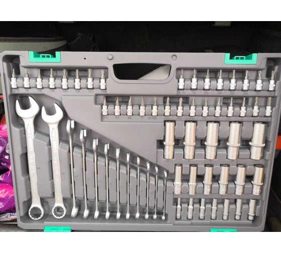 Набор инструмента 1/4", 3/8", 1/2", CrV, S2, усиленный кейс, 216шт ...