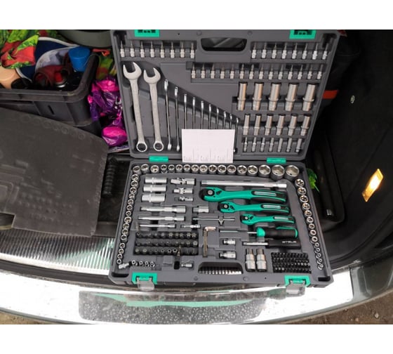 Набор инструмента 1/4", 3/8", 1/2", CrV, S2, усиленный кейс, 216шт ...