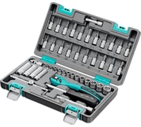 Набор инструмента 1/4", CrV, S2, усиленный кейс, 47шт STELS 14099