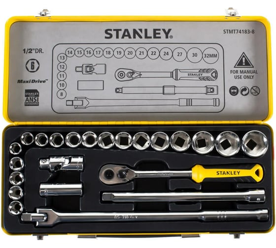 Набор торцевых головок 1/2" 24шт Stanley STMT74183-8