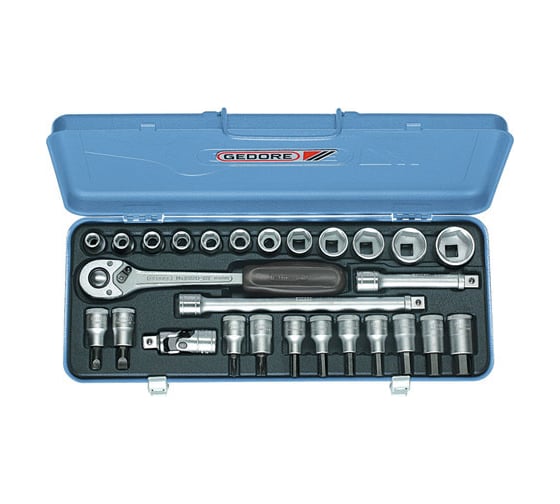 Набор торцевых головок с аксессуарами GEDORE 1/2" 10-30 мм 6139750 1
