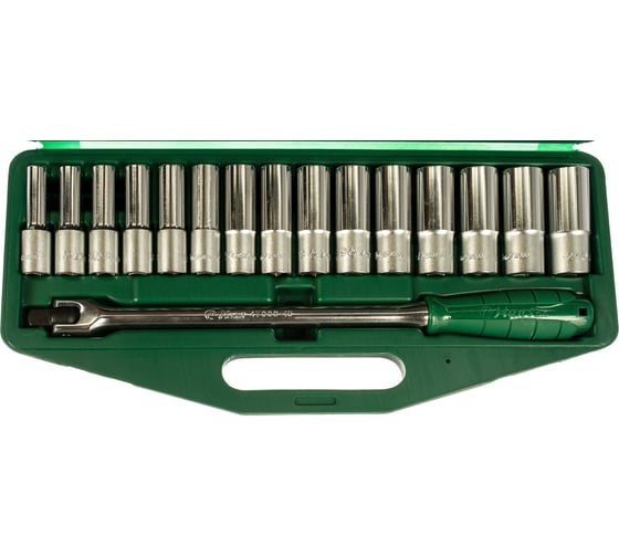 Набор торцевых головок удлиненных (10-24 мм; 1/2"; 16 шт.) Hans 4615MG