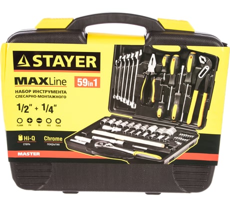 Набор слесарно-монтажного инструмента 58шт STAYER MASTER 27760-H59