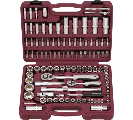 Универсальный набор инструмента 1/4", 1/2"DR THORVIK UTS0108 108 предметов 52062 052062