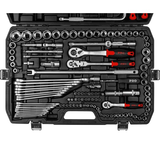 Набор инструментов STARTUL PRO Stuttgart 1/4", 3/8", 1/2" 6 граней, 142 предмета PRO-142S