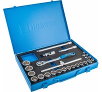 Набор торцевых 12-гранных 1/2" головок NORGAU 24 предмета с аксессуарами ND1924-S832 063792024