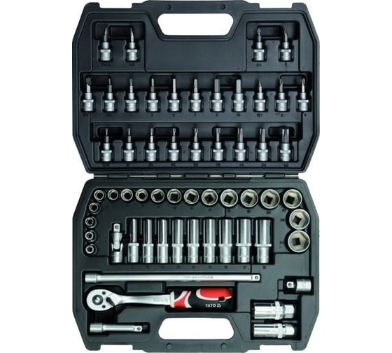 Набор торцевых головок и бит YATO 3/8" 58 предметов YT-3857