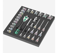 Набор WERA 9722 8000 C трещотка 1/2" Zyklop 1, 31 предмет, в ложементе WE-150112